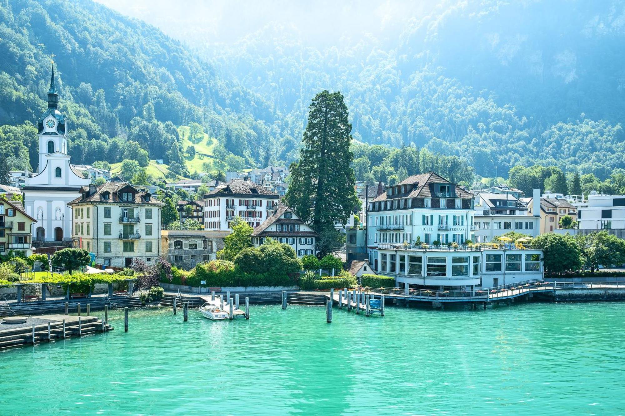 Hotel Terrasse Am See Vitznau Dış mekan fotoğraf